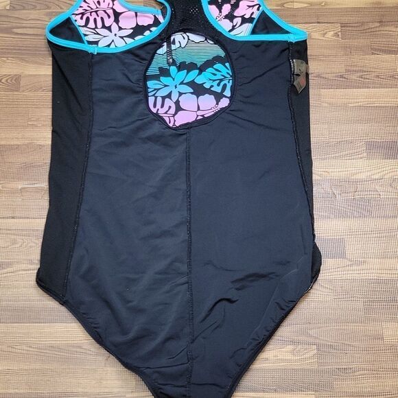 Zero Posur Tropical Print Swim Suit Size 18.5 - Picture 11 of 16